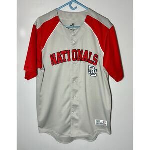 Washington Nationals MLB Major League Baseball Gray Sewn Jersey Dynasty Sz L